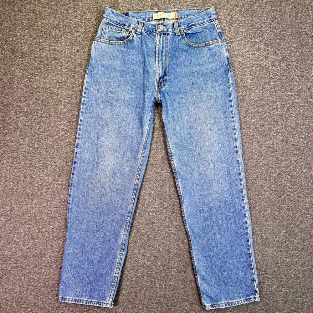 Levis 550 Jeans Mens 32x31 Blue Denim Relaxed Tapered Casual High Rise Retro Y2K